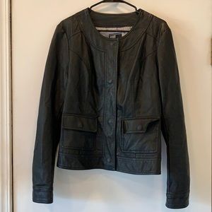 Kut the Kloth Black Faux Leather Jacket XL